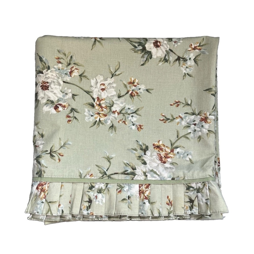 Waverly Garden Room Carolina‎ Magnolia Green Floral 1-Pillowcase Ruffled King
